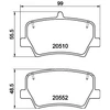 Image de Kit De Plaquettes De Frein, Frein À Disque 8db 355 039-391 Hella Hella 8db355039391 Lynk & Co;Volvo
