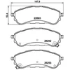 Image de Jeu De Plaquettes De Frein, Frein À Disque 8db 8db 355 040-751 Hella Hella 8db355040751 Ford