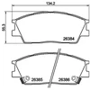 Image de Jeu De Plaquettes De Frein, Frein À Disque 8db 8db 355 043-981 Hella Hella 8db355043981 Kia