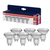 Image de Osram LED Star VALUE PAR16, pack avantage de 6 lampes, remplace les ampoules réflecteurs 50W classiques, blanc chaud (2700K), 4.3W, GU10, verre filament, non dimmable en occasion ou reconditionné
