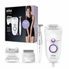 Image de Silk-épil 5-825 power 28 pincettes avec fil pour une puissance non-stop tête de rasage blanc violet