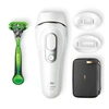 Image de ipl pro 5 (épilateur a lumière pulsée) - avec rasoir et pochette - blanc/argent - pour homme