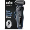 Image de Braun Rasoir Electrique Homme Series 5 51-B1000s, Bleu, Etanche, A Grille Et Sans Fil, 3 Lames Flexibles Pour Bien Raser La Barbe Et Le Visage, Coffret De Rasage Avec Chargeur Intelligent en occasion ou reconditionné
