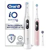 Image de Oral-b io 6 - duo - blanche et rose - brosses à dents électriques connectées