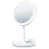 Image de Beurer BS 45 Miroir cosmétique éclairé avec lumière LED, bouton à capteur tactile, miroir supplémentaire magnétique avec un grossissement de 5x, fonction de gradation en occasion ou reconditionné