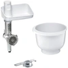 Image de Bosch set bankingsensation muz5bs1 lifestyle plaque perforée bol hachoir à viande-blanc
