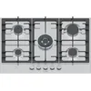 Image de Bosch PCQ7A5I90 Série 6, Plaque à gaz, FlameSelect, Poignées magnétiques amovibles, WOK, grilles en fonte, acier, 75 cm en occasion ou reconditionné