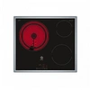 Image de 3EB715XR - Vitrocéramique - 3 plaques de cuisson - Niche - largeur : 56 cm - profondeur : 49 cm - avec garnitures en acier inoxydable - noir