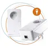 Image de devolo Magic 2 LAN Starter Kit: 2x Adaptateurs, Prise Gigogne (2 400 Mbit/s, 1x Port Gigabit Ethernet), idéal télétravail, gaming, streaming, prise française en occasion ou reconditionné