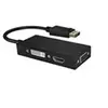 Image de IB-AC1031 Adaptateur DisplayPort USB - HDMI / DVI-d / Vga Noir