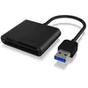 Image de ICY BOX IB-CR301-U3 - Lecteur de carte (CF I, SD, CF, microSD, SDHC, SDXC, SDHC UHS-I, SDXC UHS-I) - USB 3.0