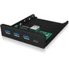 Image de ICY Box USB 3.0 Face Avant, 1x USB-C, 3X USB-A, 3, 5 Pouces Interne, métal, Noir en occasion ou reconditionné