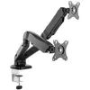 Image de IB-MS304-T, Monitorständer mit Tischhalterung für 2 Monitore bis zu 27'' (68 cm) x2 Support de table pour écran 68,6 cm (27) noir inclinable, mobile,