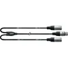 Image de Câble Y Bretelle XLR Femelle/2 XLR Mâles 30 CM