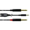 Image de CFY 1.5 WPP-LONG Câble adaptateur en Y prise jack stéréo 3,5 mm vers 2 prises jack mono 6,3 mm Connecteurs plaqués or 1,5 m