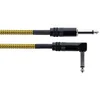 Image de Cable Guitare Jack Droit /Coudé 3 M Tweed Jaune Câbles jack / instrument