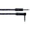 Image de Cable Guitare Jack Droit /Coudé 3 M Tweed Bleu Câbles jack / instrument