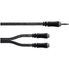 Image de Cable Y Bretelle Mini-jack Stéréo/2 Mini-jacks Stéréo Femelles 30 CM