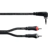 Image de Câble Y Bretelle Mini-jack Stéréo Coudé / 2 RCA 1,5 M Câbles adaptateur