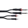 Image de Câble Audio Double Jack Mono - RCA 1 M Câbles adaptateur