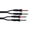 Image de Câble Audio Double Jacks Mono 6 M Câbles adaptateur