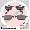 Image de Kit De Plaquettes De Frein, Frein À Disque 21938.200.1 Zimmermann Zimmermann 21938.200.1 Audi