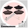 Image de Kit De Plaquettes De Frein, Frein À Disque 23003..1 Zimmermann Zimmermann 23003..1 Citroen;Fiat;Peugeot