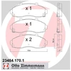 Image de Kit De Plaquettes De Frein, Frein À Disque 23484.170.1 Zimmermann Zimmermann 23484.170.1 Kia