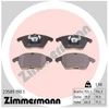 Image de Kit De Plaquettes De Frein, Frein À Disque 23589..1 Zimmermann Zimmermann 23589..1 Audi;Citroen;Peugeot;Seat;Volkswagen