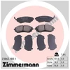 Image de Kit De Plaquettes De Frein, Frein À Disque 23865.180.1 Zimmermann Zimmermann 23865.180.1 Subaru