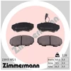 Image de Kit De Plaquettes De Frein, Frein À Disque 23917.195.1 Zimmermann Zimmermann 23917.195.1 Citroen;Fiat;Peugeot