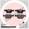 Image de Kit De Plaquettes De Frein, Frein À Disque 24096.200.1 Zimmermann Zimmermann 24096.200.1 Bmw