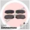 Image de Kit De Plaquettes De Frein, Frein À Disque 24415..1 Zimmermann Zimmermann 24415..1 Chevrolet;Opel;Saab;Vauxhall