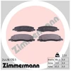 Image de Kit De Plaquettes De Frein, Frein À Disque 24418.170.1 Zimmermann Zimmermann 24418.170.1 Opel;Vauxhall