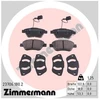 Image de Kit De Plaquettes De Frein, Frein À Disque 23706.180.2 Zimmermann Zimmermann 23706.180.2 Alfa Romeo;Citroen;Fiat;Peugeot