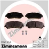 Image de Kit De Plaquettes De Frein, Frein À Disque 22347.185.1 Zimmermann Zimmermann 22347.185.1 Renault
