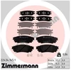 Image de Kit De Plaquettes De Frein, Frein À Disque 22434..1 Zimmermann Zimmermann 22434..1 Lexus;Toyota