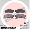 Image de Kit De Plaquettes De Frein, Frein À Disque Pb:Z 25519.200.9 Zimmermann Zimmermann 25519.200.9 Porsche