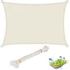 Image de Voile d'ombrage rectangulaire en polyester. protection contre le soleil avec protection UV pour jardin ou camping.2x3 m. Crème