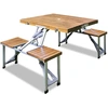 Image de Table de camping en alu avec 4 chaises pliables