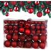Image de Lot de 100 boules de Noël rouge