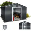 Image de Abri de jardin anthracite en métal 312x257x177,5cm