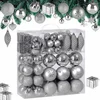 Image de Lot de 103 boules de Noël argent pour décoration de sapin