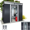 Image de Abri de jardin anthracite en métal 200x125x180cm