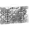 Image de Lot de 66 boules et décorations de Noël argent