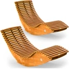 Image de Lot de 2 chaise longue à bascule JAVA pliable en bois certifié FSC®