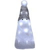 Image de Figurine lumineuse Père Noël blanc LED acrylique
