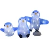 Image de Figurines lumineuses LED acrylique Noël famille pingouin