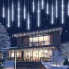 Image de Guirlande lumineuse LED pluie d'étoiles blanc