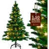 Image de Sapin de Noël artificiel 150 cm avec guirlande